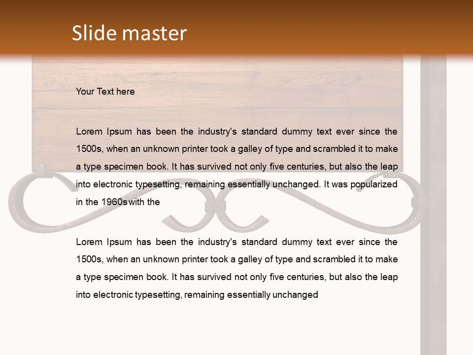 Frame Antique Copper PowerPoint Template