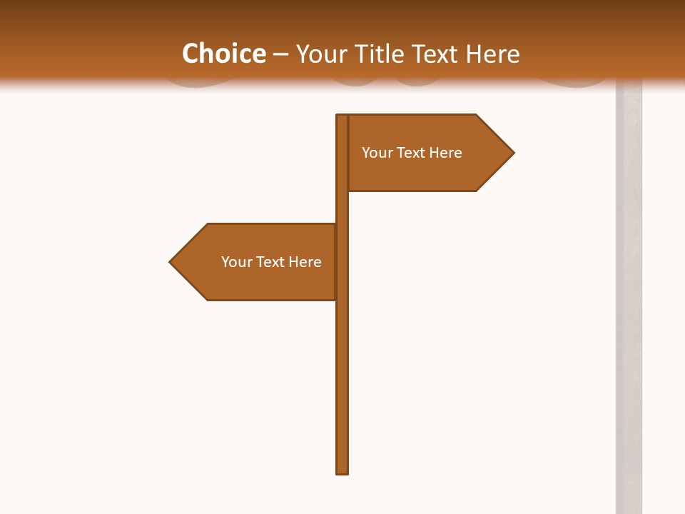 Signpost Message Rough PowerPoint Template