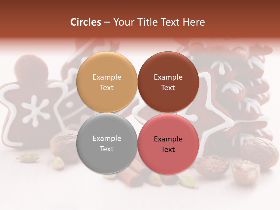 Traditional Christmas Decoration Cinnamon Stick PowerPoint Template