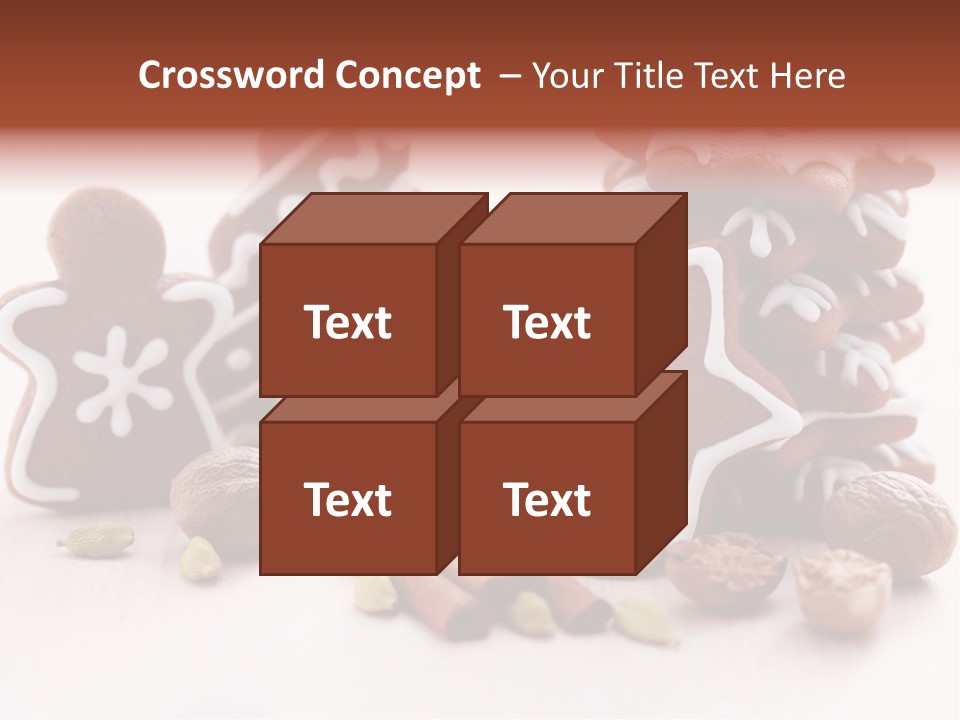 Traditional Christmas Decoration Cinnamon Stick PowerPoint Template