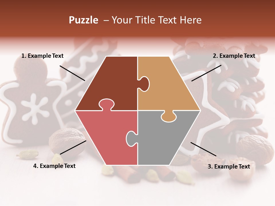 Traditional Christmas Decoration Cinnamon Stick PowerPoint Template