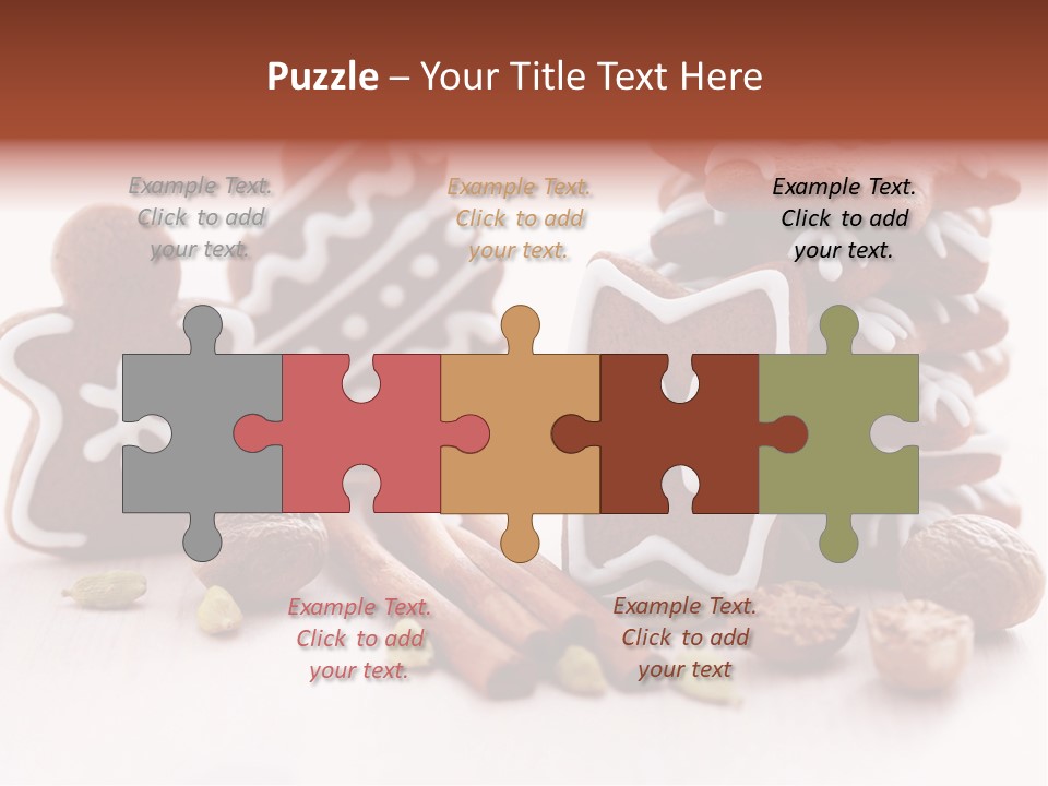 Traditional Christmas Decoration Cinnamon Stick PowerPoint Template