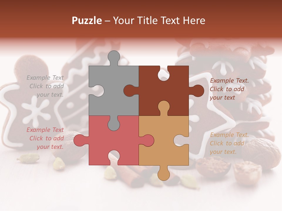 Traditional Christmas Decoration Cinnamon Stick PowerPoint Template