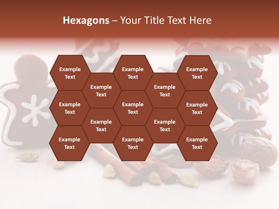 Traditional Christmas Decoration Cinnamon Stick PowerPoint Template