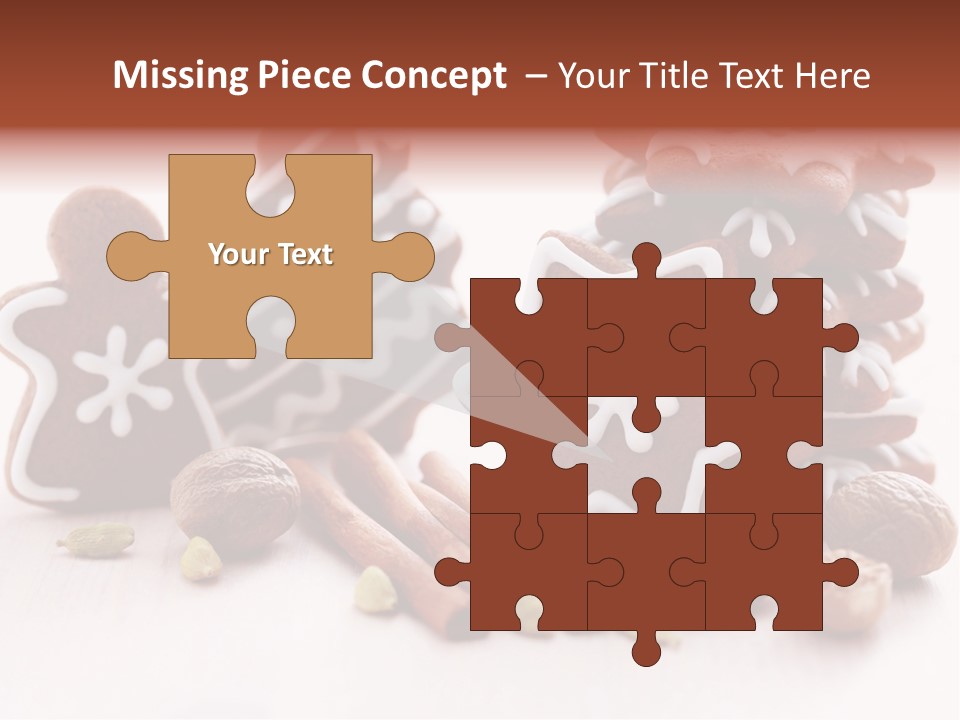 Traditional Christmas Decoration Cinnamon Stick PowerPoint Template