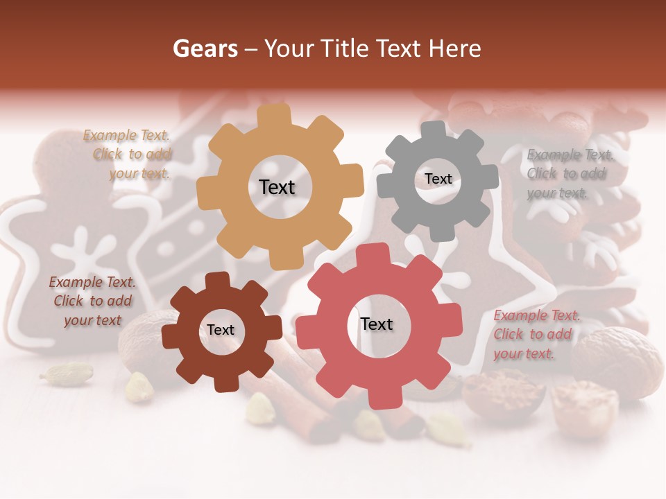 Traditional Christmas Decoration Cinnamon Stick PowerPoint Template