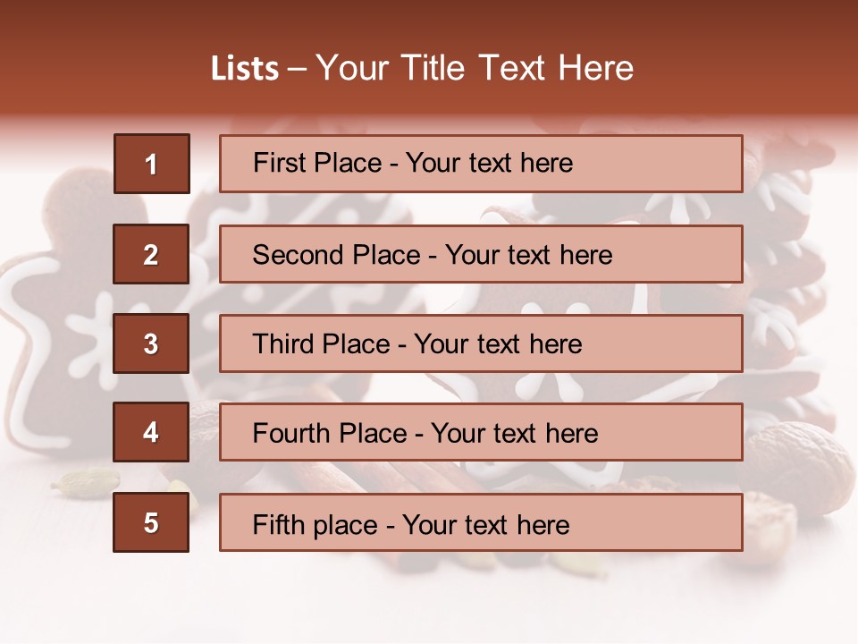 Traditional Christmas Decoration Cinnamon Stick PowerPoint Template