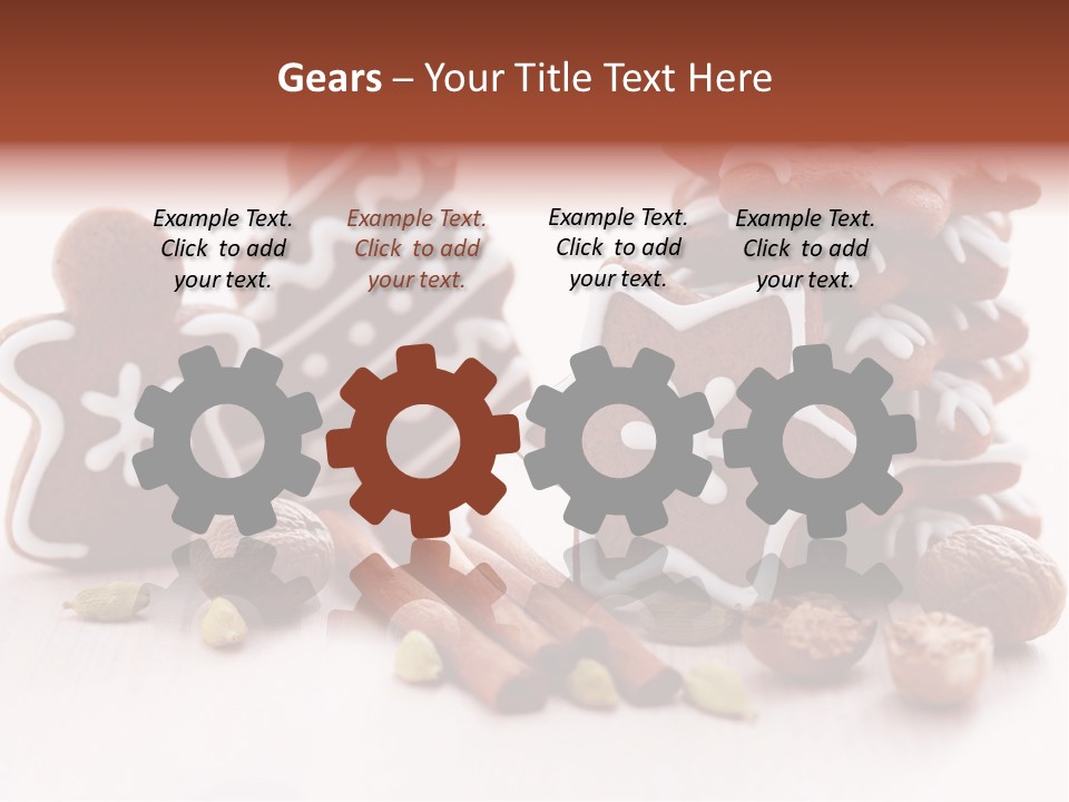 Traditional Christmas Decoration Cinnamon Stick PowerPoint Template