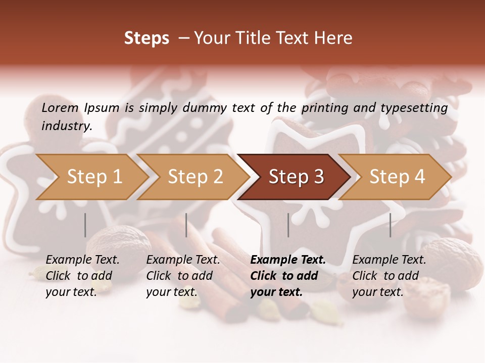 Traditional Christmas Decoration Cinnamon Stick PowerPoint Template