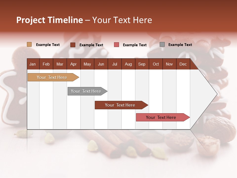 Traditional Christmas Decoration Cinnamon Stick PowerPoint Template