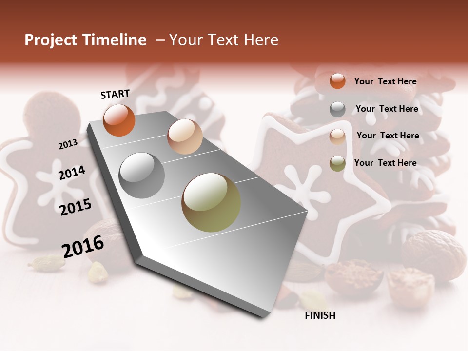 Traditional Christmas Decoration Cinnamon Stick PowerPoint Template