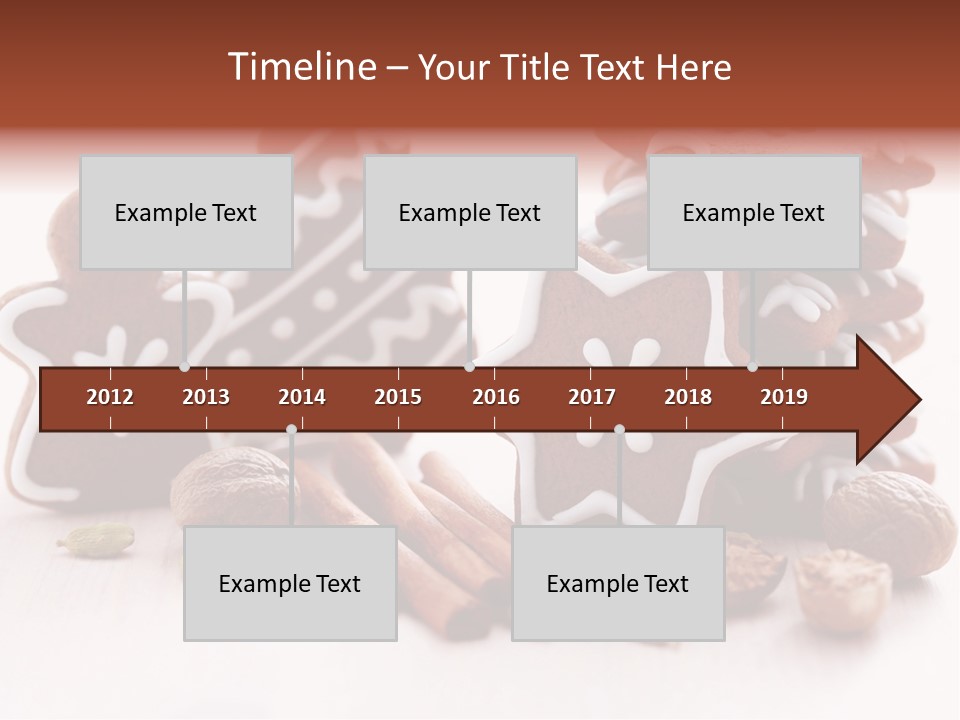 Traditional Christmas Decoration Cinnamon Stick PowerPoint Template