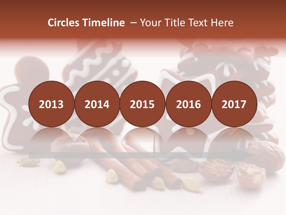 Traditional Christmas Decoration Cinnamon Stick PowerPoint Template