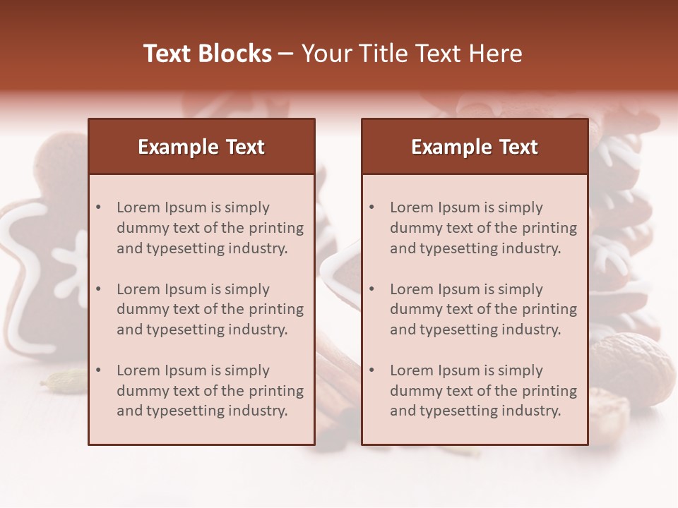Traditional Christmas Decoration Cinnamon Stick PowerPoint Template