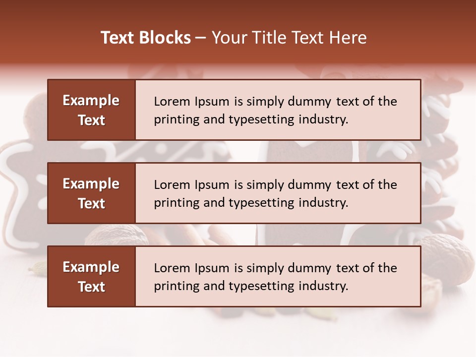 Traditional Christmas Decoration Cinnamon Stick PowerPoint Template