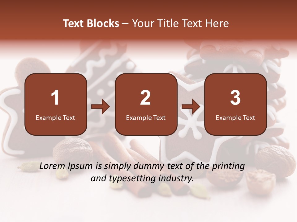 Traditional Christmas Decoration Cinnamon Stick PowerPoint Template