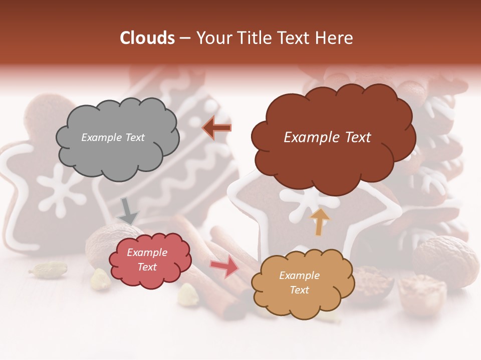 Traditional Christmas Decoration Cinnamon Stick PowerPoint Template