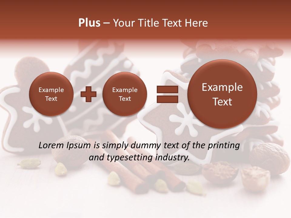 Traditional Christmas Decoration Cinnamon Stick PowerPoint Template