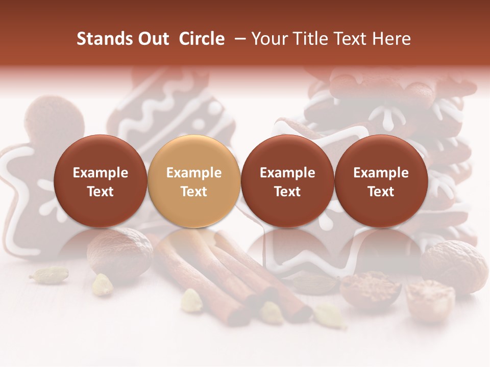Traditional Christmas Decoration Cinnamon Stick PowerPoint Template