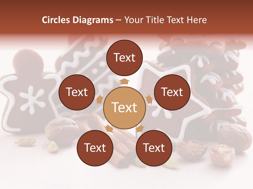 Traditional Christmas Decoration Cinnamon Stick PowerPoint Template