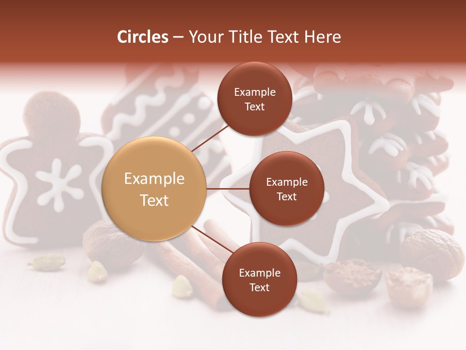 Traditional Christmas Decoration Cinnamon Stick PowerPoint Template