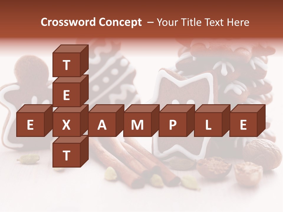 Traditional Christmas Decoration Cinnamon Stick PowerPoint Template