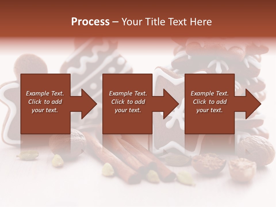 Traditional Christmas Decoration Cinnamon Stick PowerPoint Template