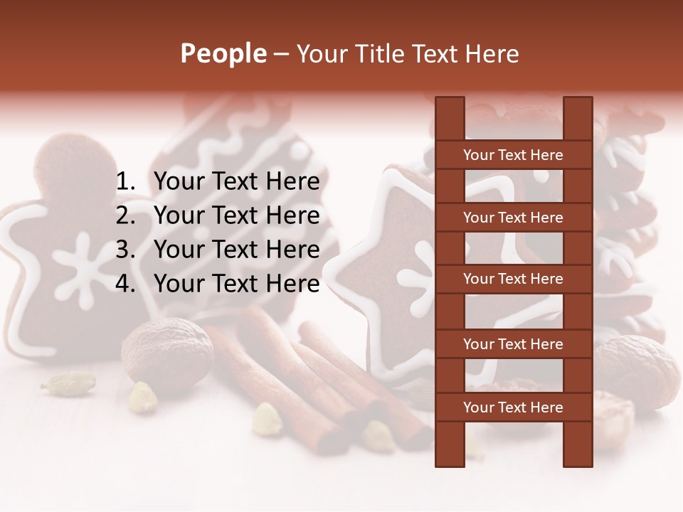 Traditional Christmas Decoration Cinnamon Stick PowerPoint Template