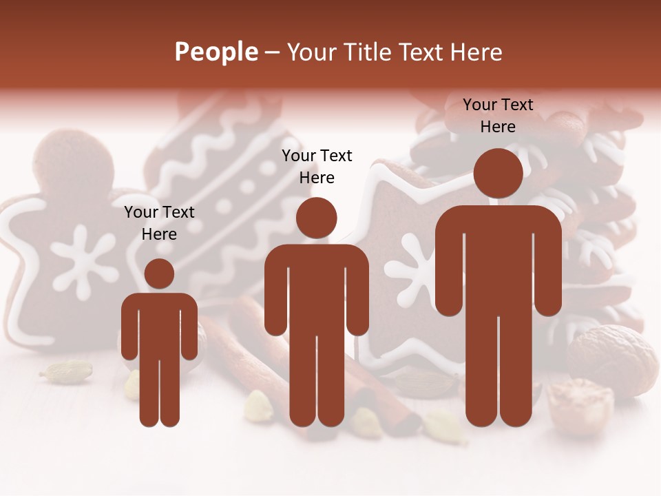 Traditional Christmas Decoration Cinnamon Stick PowerPoint Template