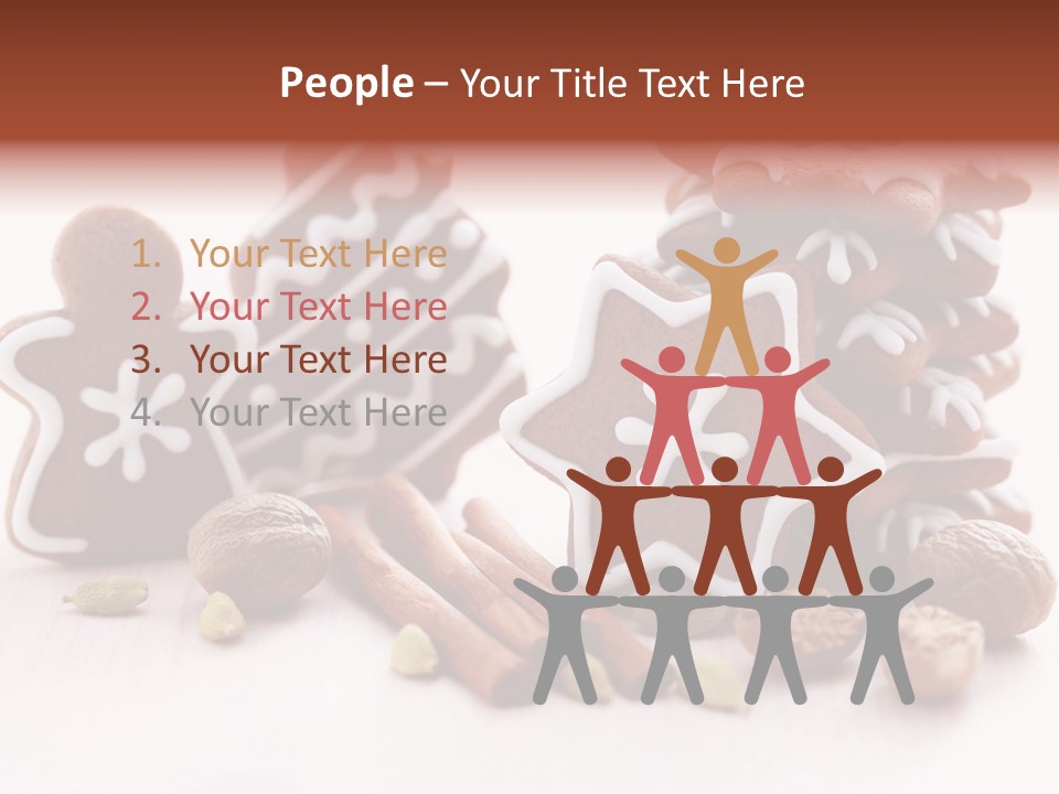 Traditional Christmas Decoration Cinnamon Stick PowerPoint Template