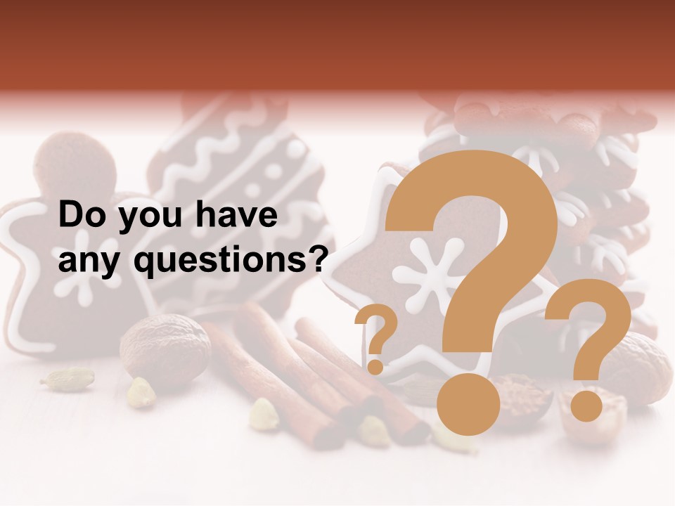 Traditional Christmas Decoration Cinnamon Stick PowerPoint Template