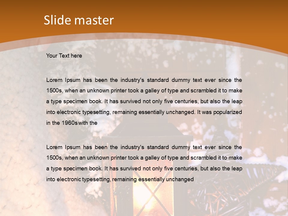 Lamp Dark Warm PowerPoint Template