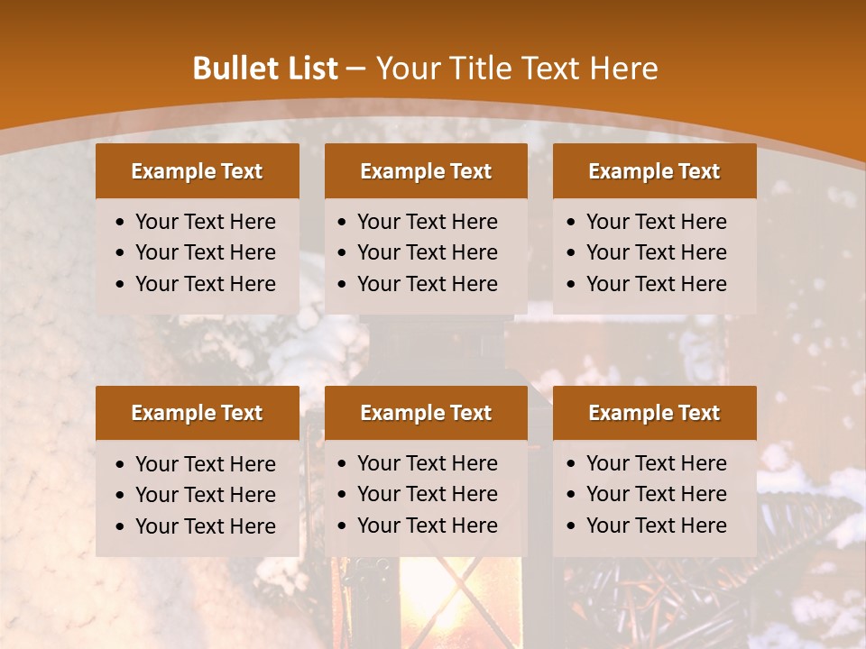 Lamp Dark Warm PowerPoint Template
