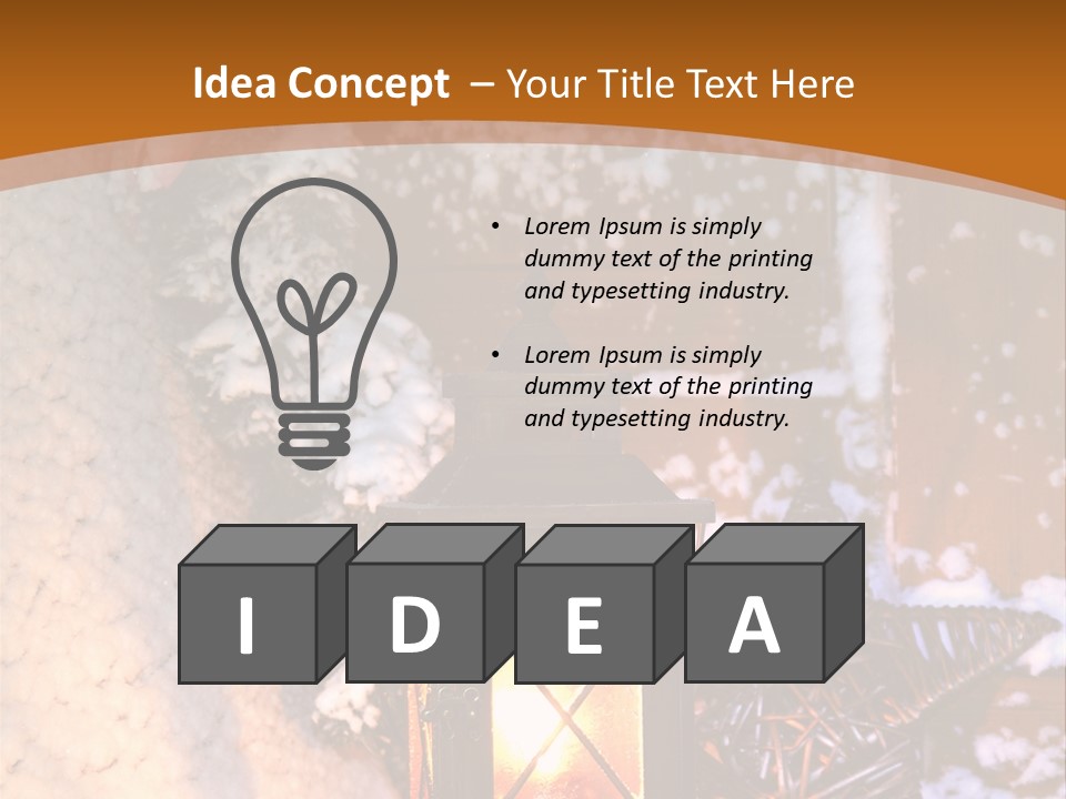 Lamp Dark Warm PowerPoint Template