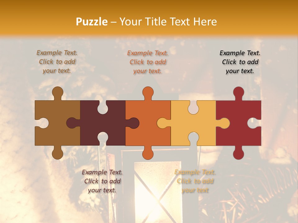 Festive Lamp Dark PowerPoint Template