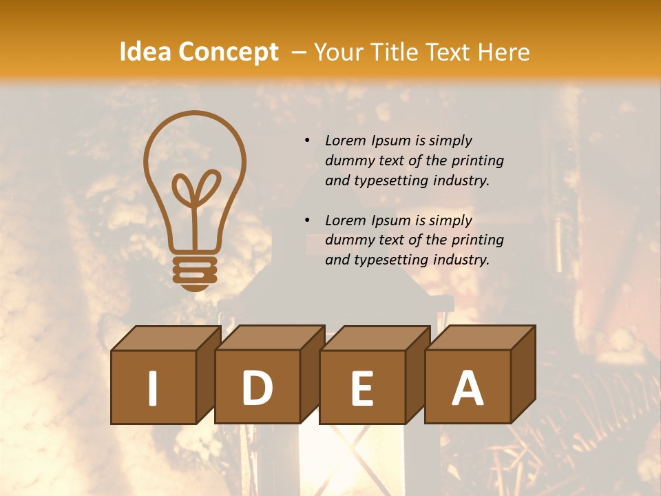 Festive Lamp Dark PowerPoint Template