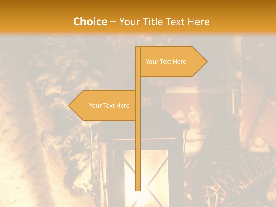 Festive Lamp Dark PowerPoint Template