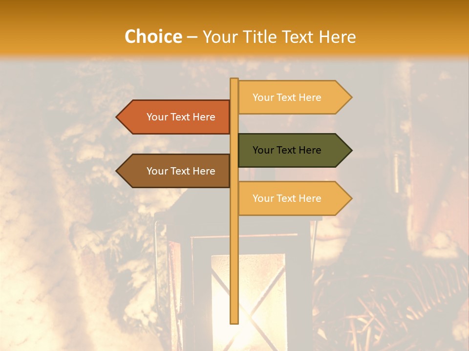 Festive Lamp Dark PowerPoint Template