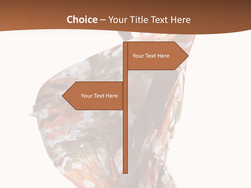 Wearing Young Dress PowerPoint Template