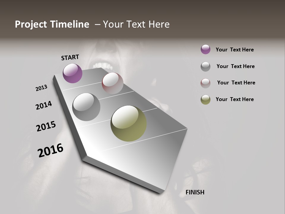 Health Orange Half PowerPoint Template