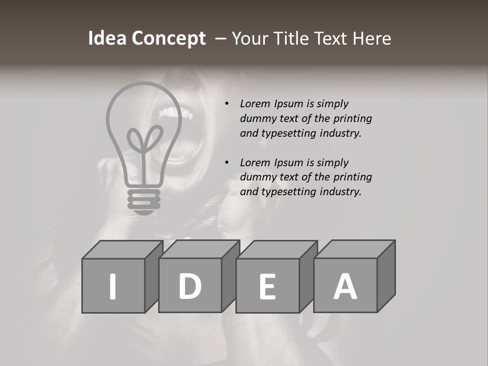 Health Orange Half PowerPoint Template