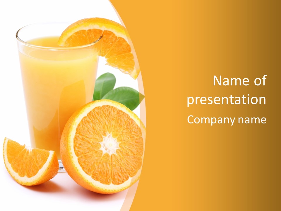 Glass White Citrus PowerPoint Template