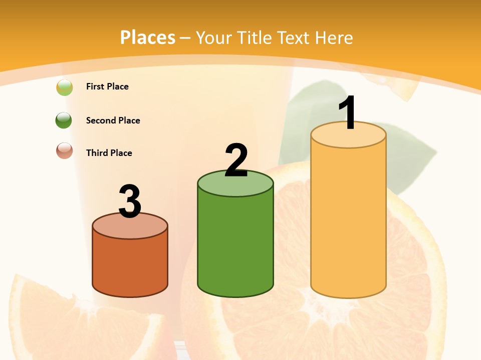 Glass White Citrus PowerPoint Template