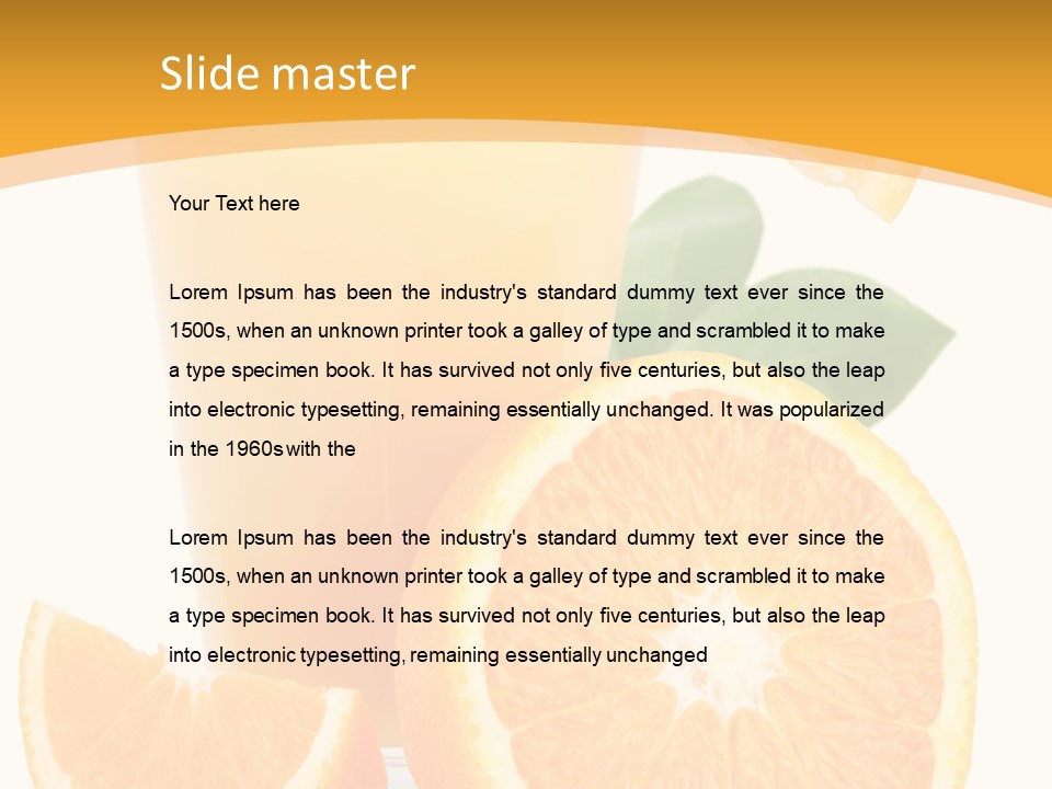 Glass White Citrus PowerPoint Template