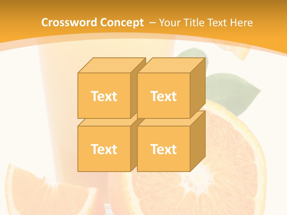 Glass White Citrus PowerPoint Template