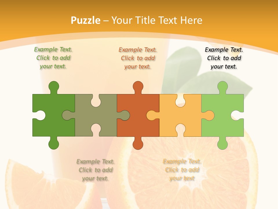 Glass White Citrus PowerPoint Template