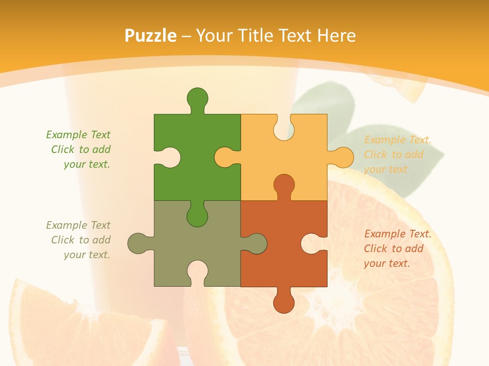 Glass White Citrus PowerPoint Template