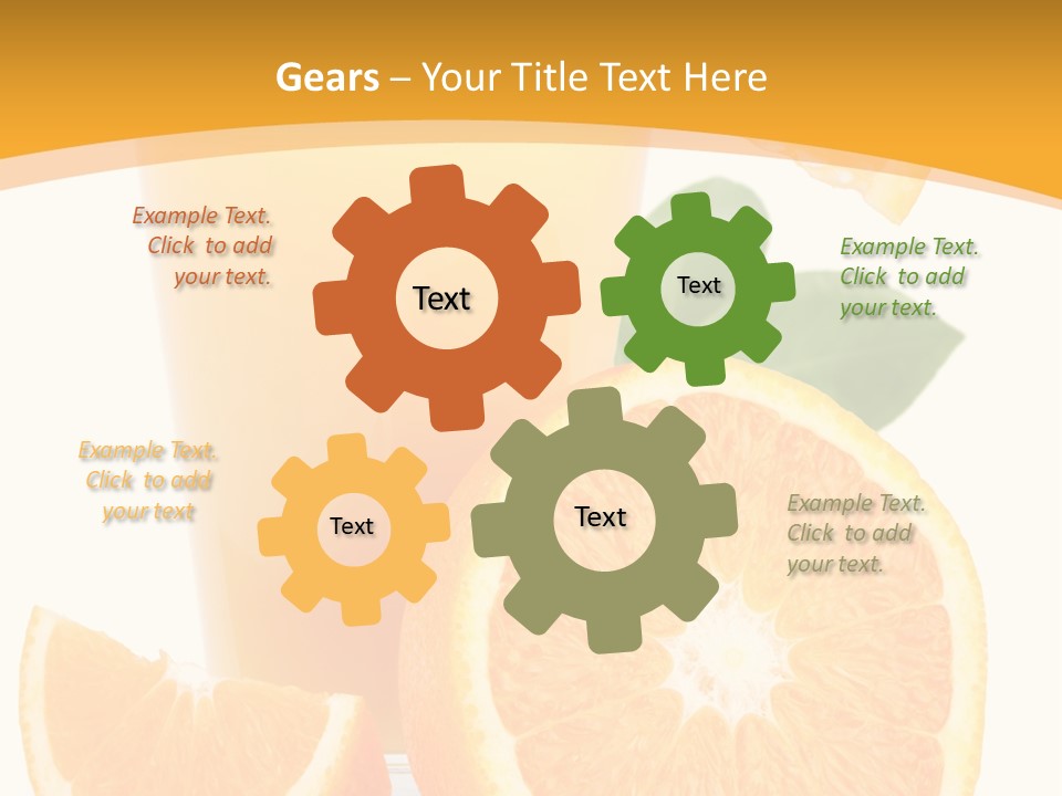 Glass White Citrus PowerPoint Template