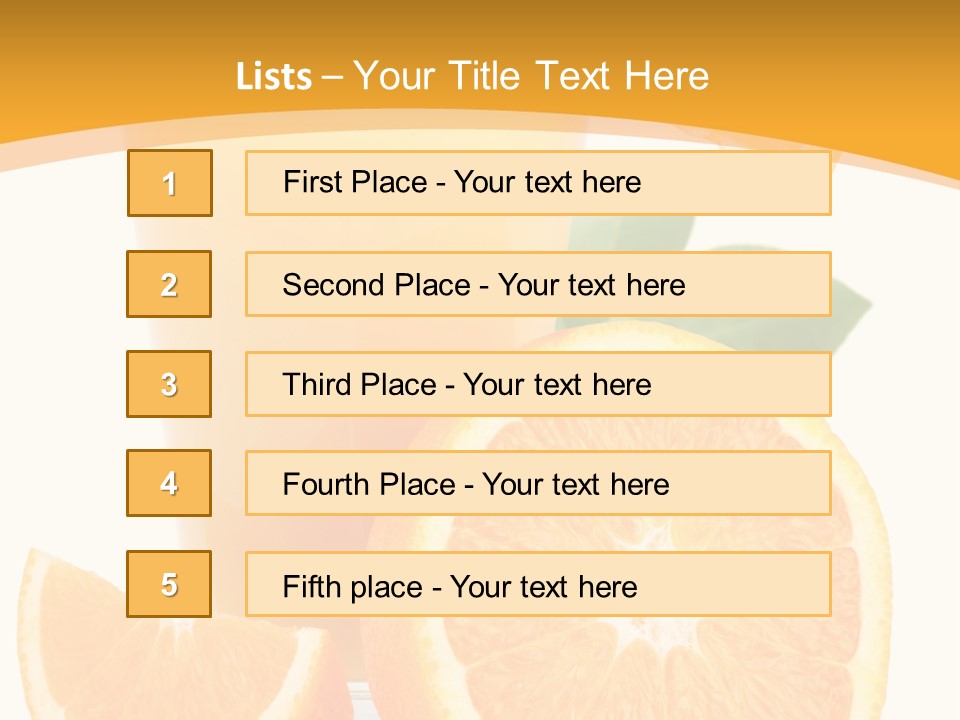 Glass White Citrus PowerPoint Template