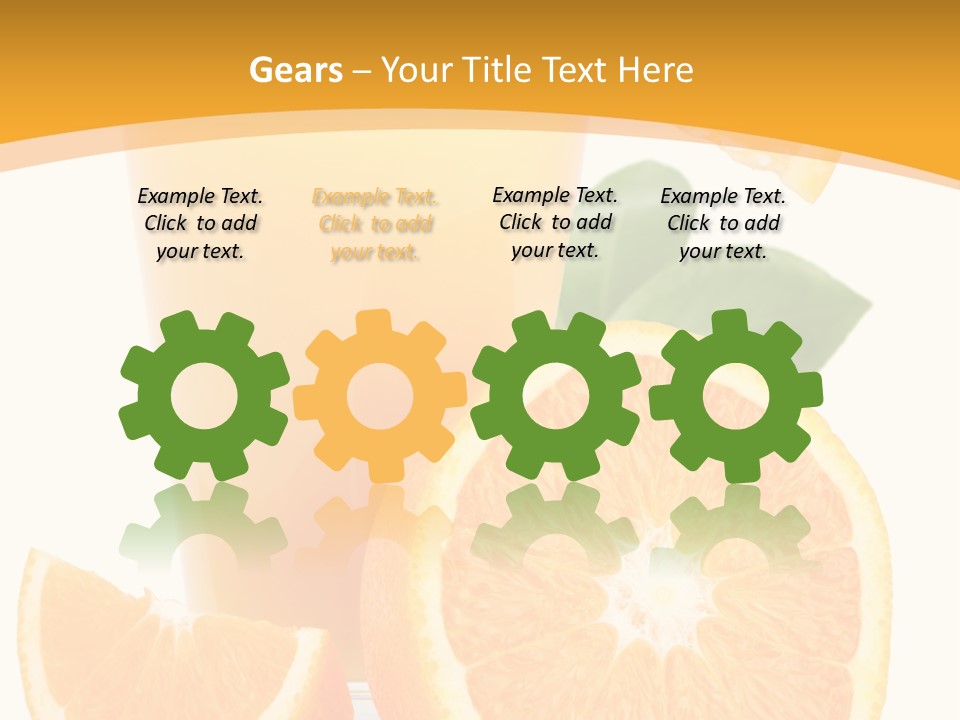 Glass White Citrus PowerPoint Template